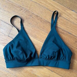 Outdoor Voices Hunter Green Adjustable Sports Triangle Bralette. Size Large